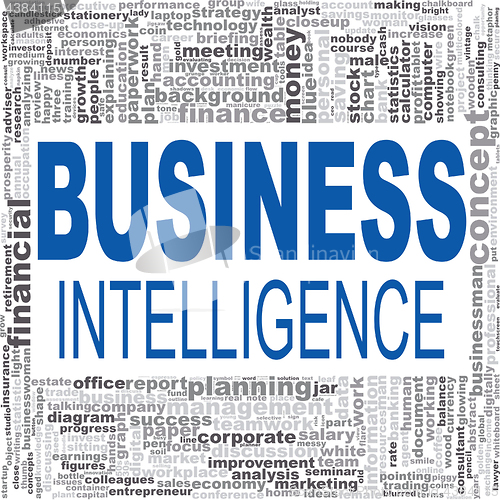Image of Business intelligence word cloud.