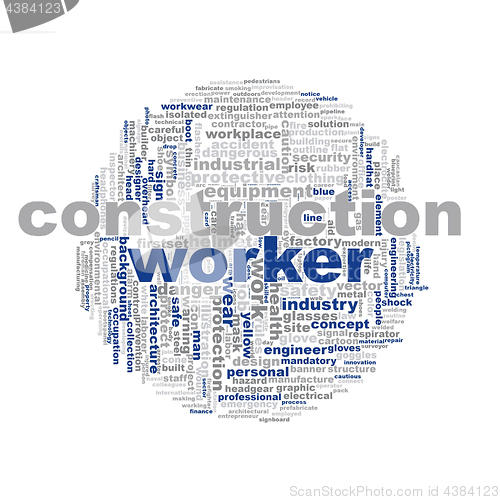 Image of Construction worker word cloud