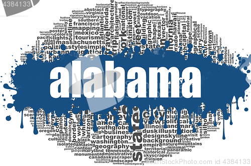 Image of Alabama word cloud design