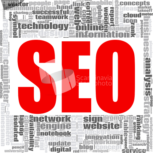 Image of SEO word cloud