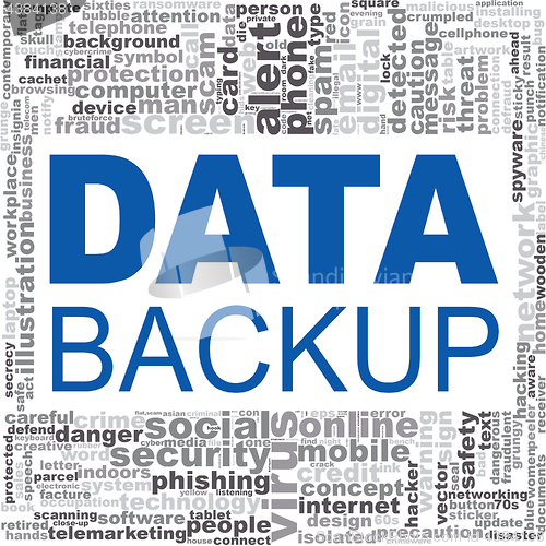 Image of Data backup word cloud