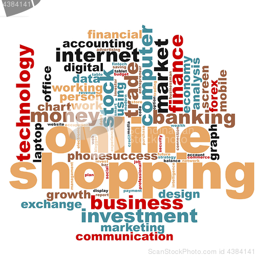 Image of Online shopping word cloud