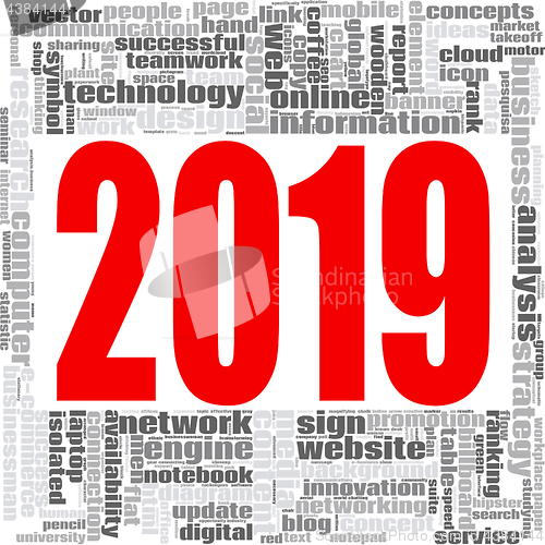 Image of 2019 Internet Technology word word cloud