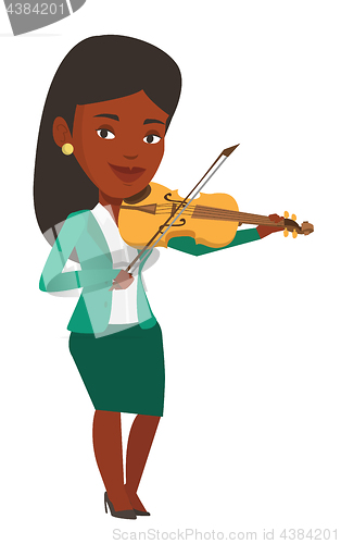 Image of Woman playing violin vector illustration.