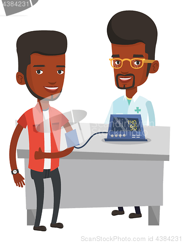 Image of Blood pressure measurement vector illustration.