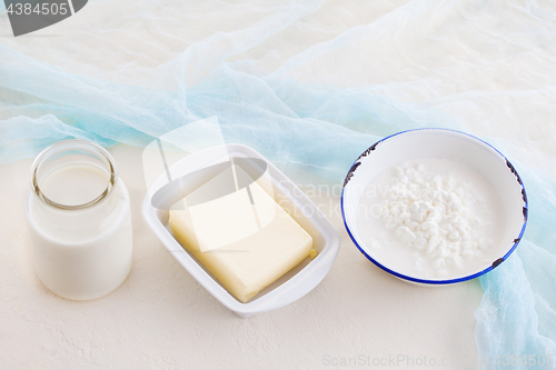 Image of butter milk and cottage cheese