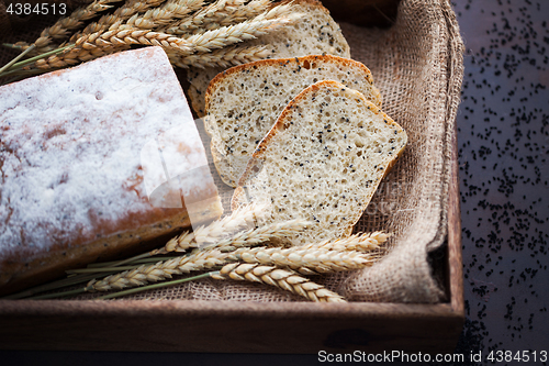 Image of homemade bread with nigella sativa seeds