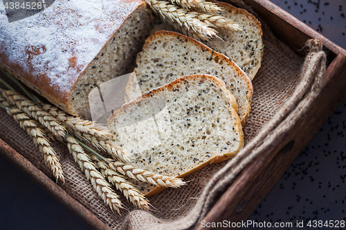 Image of homemade bread with nigella sativa seeds