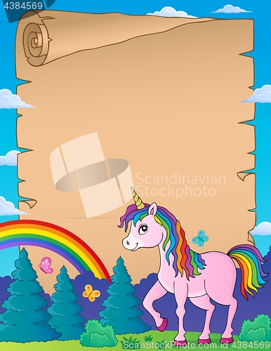 Image of Happy unicorn topic parchment 3