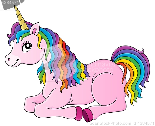 Image of Lying unicorn theme image 1