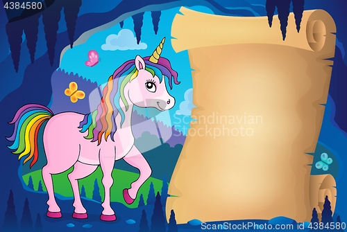 Image of Happy unicorn topic parchment 2