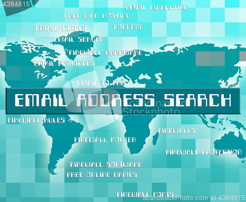 Image of Email Address Search Indicates Gathering Data And Analyse