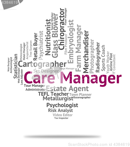 Image of Care Manager Indicates Job Occupations And Concern