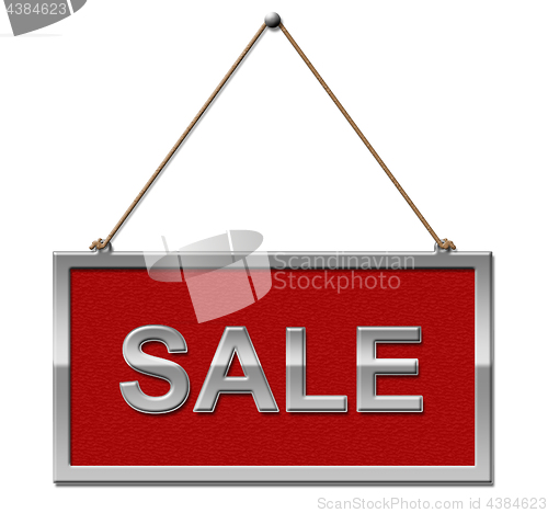 Image of Sale Sign Shows Signboard Discounts And Display