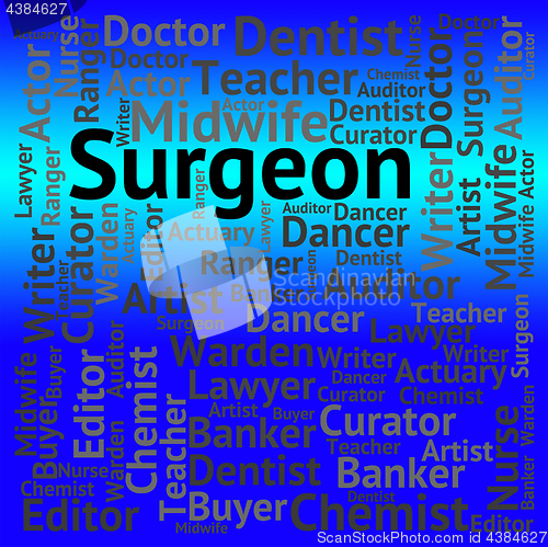 Image of Surgeon Job Represents Medical Person And Career