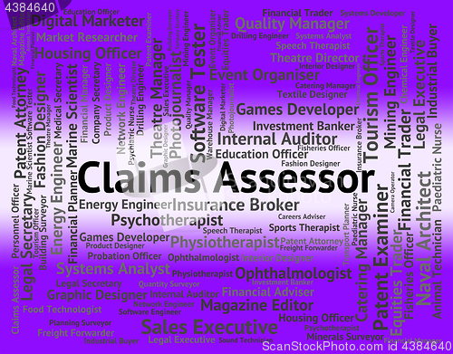 Image of Claims Assessor Represents Claiming Occupations And Insurance