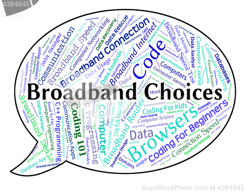 Image of Broadband Choices Shows World Wide Web And Alternative