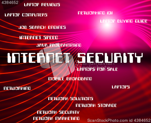 Image of Internet Security Indicates World Wide Web And Word