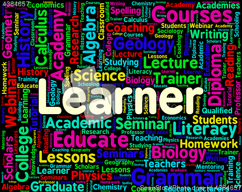 Image of Learner Word Shows Schooling University And College
