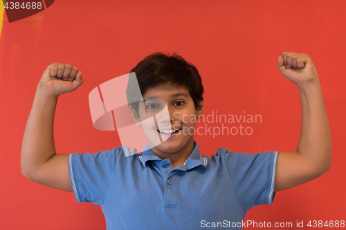 Image of Portrait of a happy young boy