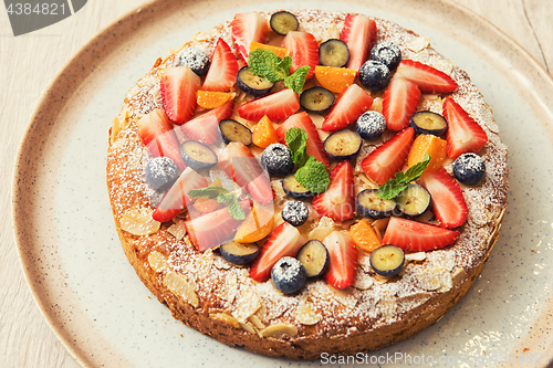Image of cakes with fruit and berries
