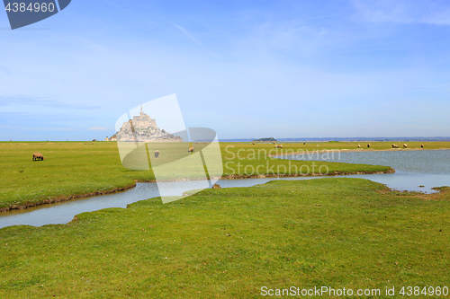 Image of Le Mont-Saint-Michel in the bay