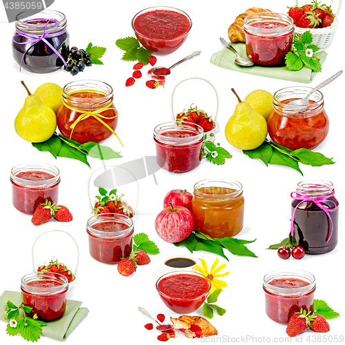Image of Jam in jar isolated set