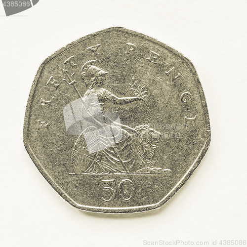 Image of Vintage UK 50 pence coin