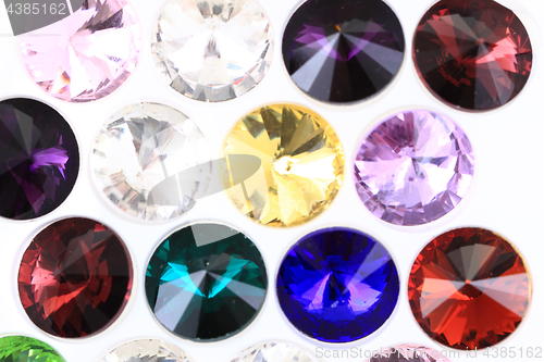 Image of color glass diamonds