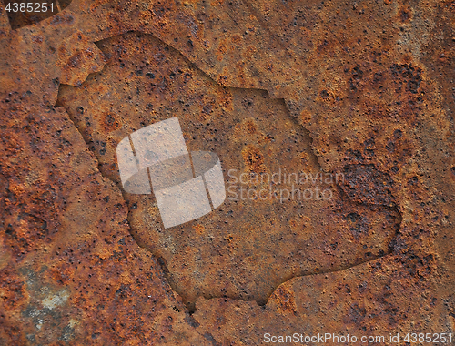 Image of Map of Saudi Arabia on rusty metal