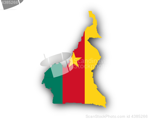 Image of Map and flag of Cameroon