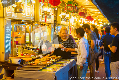 Image of People at food court. Singapore