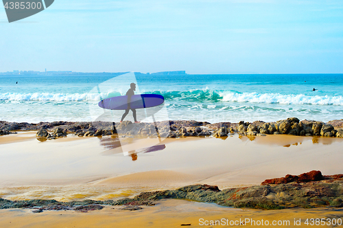 Image of Surfer on the beach