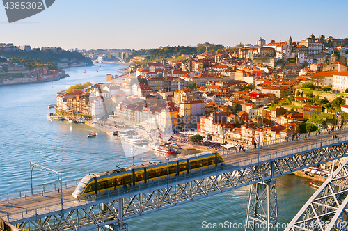 Image of Porto overview at sunset, Portugal