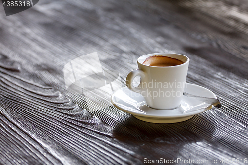 Image of Coffee Mug on Wooden Table