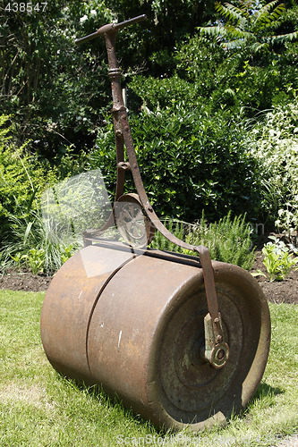 Image of metal lawn roller