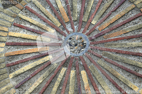 Image of Patterned floor walkway in the park