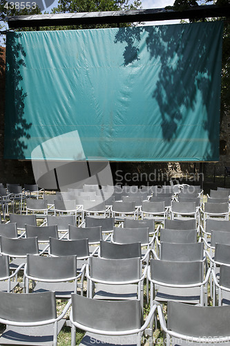 Image of empty open air cinema