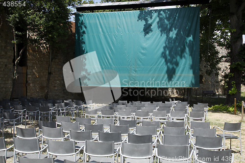 Image of empty open air cinema