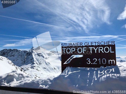 Image of Top of the Stubai glacier ski resort