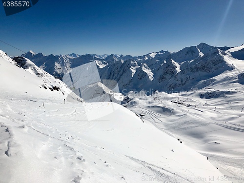 Image of Skiing in the Stubai glacier ski resort