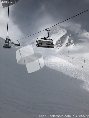 Image of Skilift in the Stubai glacier ski resort