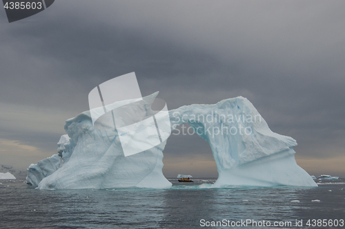 Image of Beautiful view of icebergs in Antarctica