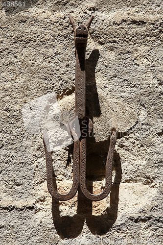 Image of ornate hitching post