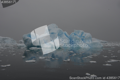 Image of Beautiful view of icebergs in Antarctica