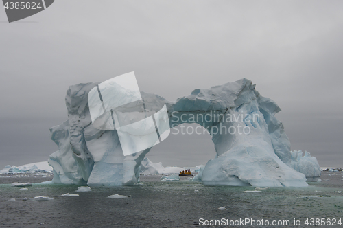 Image of Beautiful view of icebergs in Antarctica