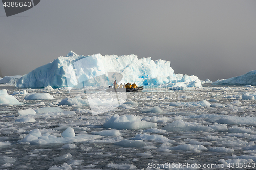 Image of Beautiful view of icebergs in Antarctica