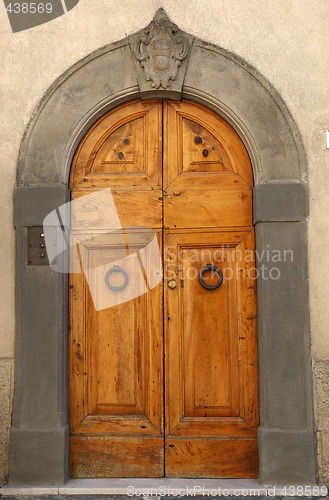 Image of wooden residential doorway