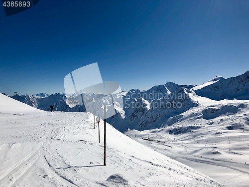 Image of Skiing in the Stubai glacier ski resort