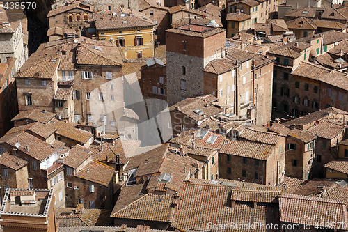 Image of view over siena from the tower of palazzo pubblico